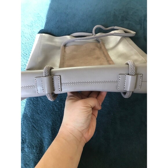 Rag and bone leather passport tote with suede pockets Morado Grey - Picture 9 of 12